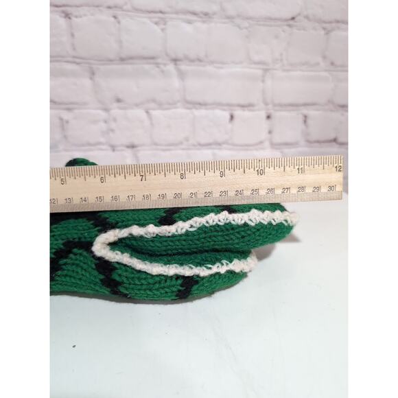 Nirvana Designs Alligator Dragon Knit In Nepal Wool Fleece Lined Puppet Mittens - Picture 9 of 9